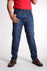 STOCK #198 12 1/2 OZ MID WEIGHT NEW RINGSPUN SANDED TRADITIONAL FIT SIZE WAIST 32-42 STRETCH JEANS